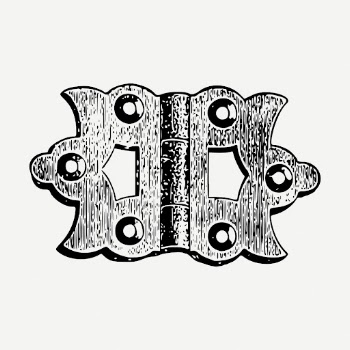 Vintage door hinge drawing, object | Free PSD - rawpixel