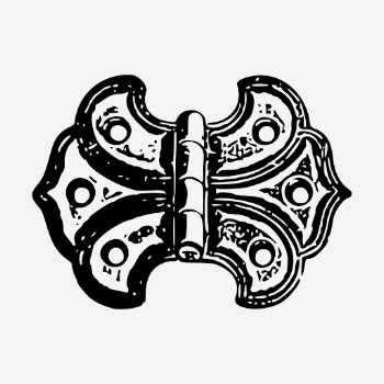 Vintage door hinge drawing, object | Free PSD - rawpixel
