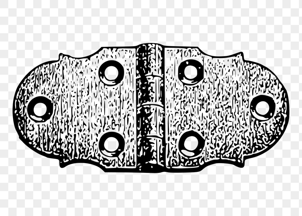 Vintage door hinge png sticker, | Free PNG - rawpixel
