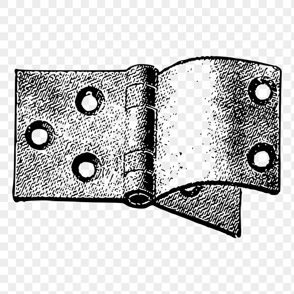 Vintage door hinge png sticker, | Free PNG - rawpixel