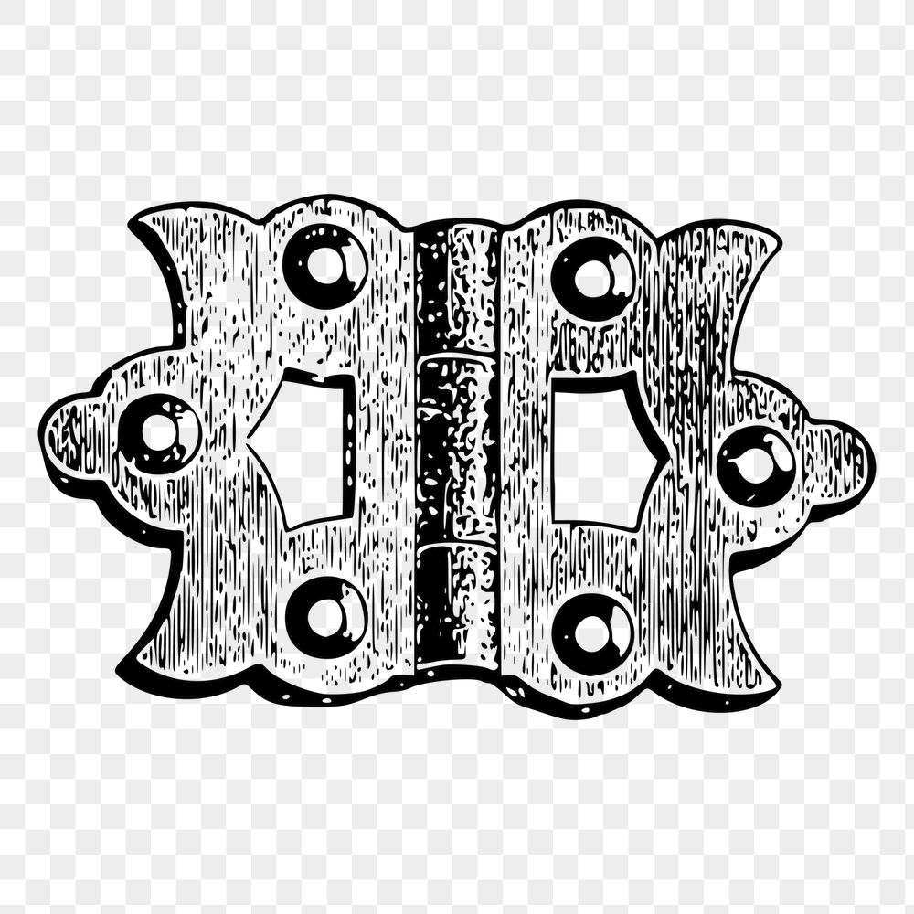 Vintage door hinge png sticker, | Free PNG - rawpixel