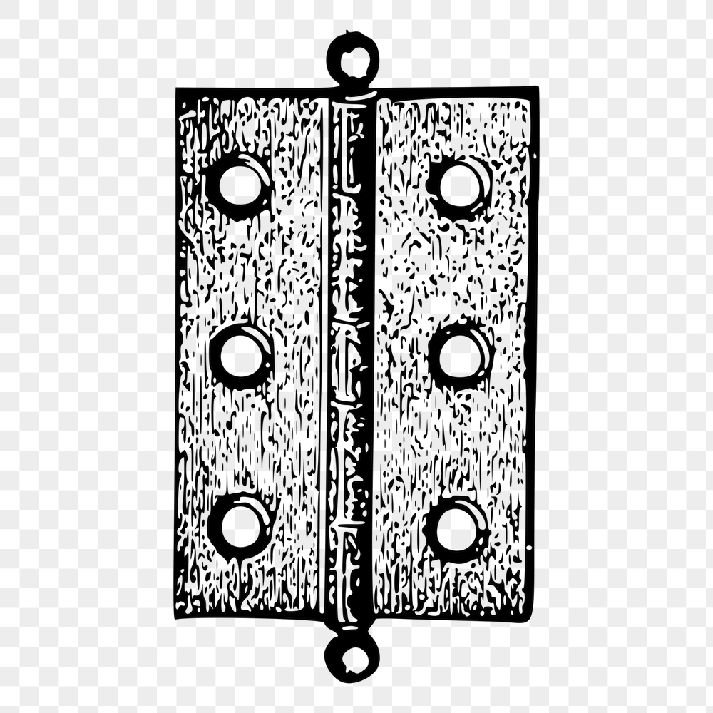 Vintage door hinge png sticker, | Free PNG - rawpixel