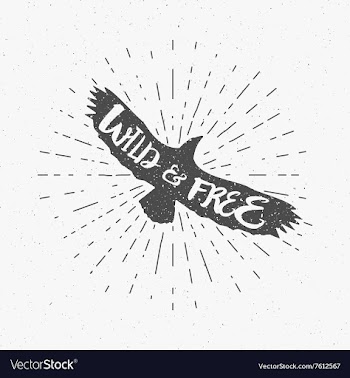  					Vintage eagle with hand drawn lettering slogan vector&nbsp;image														