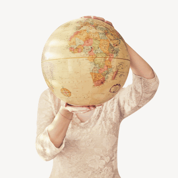 Vintage educational globe collage element | Free PSD - rawpixel