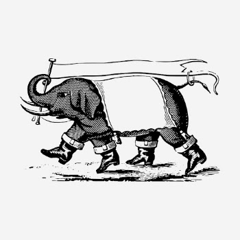 Vintage elephant in boots, animal | Free Photo Illustration - rawpixel