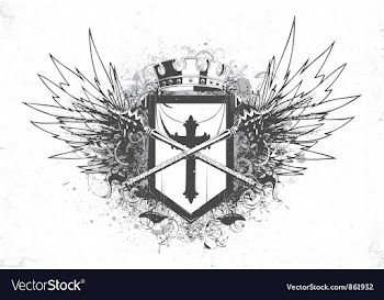 Vintage emblem with crest vector image