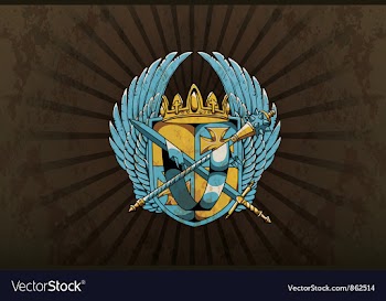 Vintage emblem with crest vector image