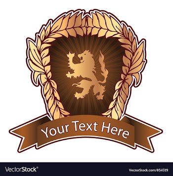 Vintage emblem with griffin vector image
