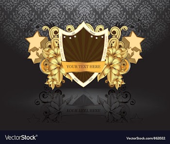 Vintage emblem with lion head vector image