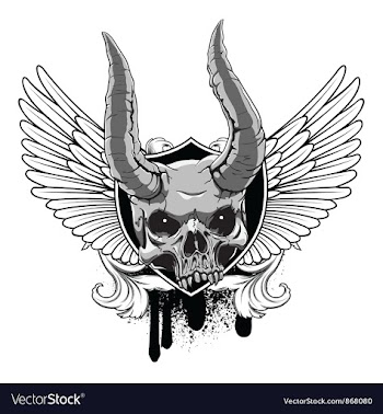 Vintage emblem with skull vector image