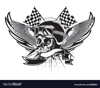 Vintage emblem with skull vector image