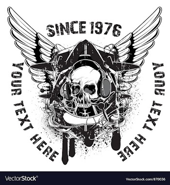 Vintage emblem with skull vector image