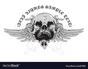 Vintage emblem with skull vector image