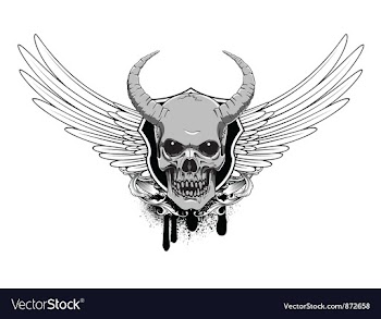 Vintage emblem with skull vector image