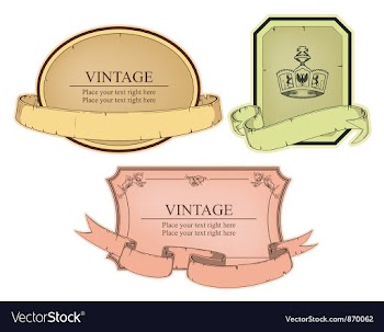 Vintage emblems set vector image