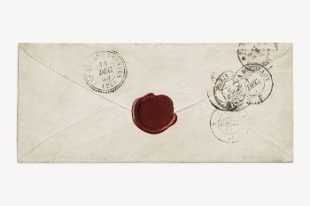 Vintage envelope with red wax | Free PSD - rawpixel