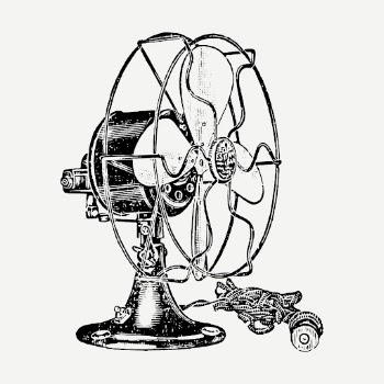 Vintage fan clipart, electric object | Free PSD Illustration - rawpixel