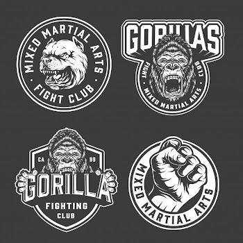 Vintage fight club emblems Free Vector