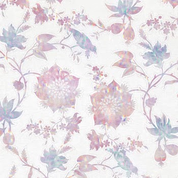 Vintage flora holographic vector pattern  remix from artwork by William Morris