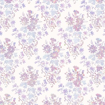 Vintage flora holographic vector pattern  remix from artwork by William Morris