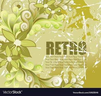 Vintage floral background vector image