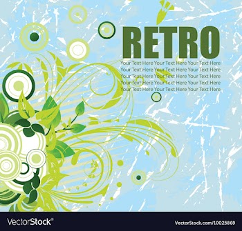 Vintage floral background vector image
