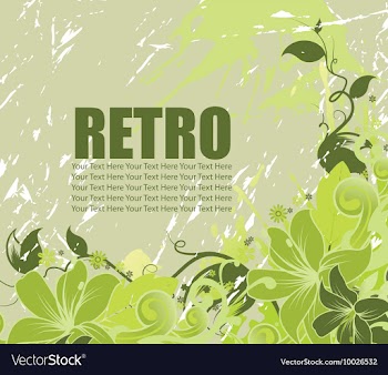 Vintage floral background vector image