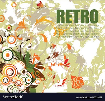 Vintage floral background vector image