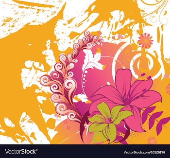 Vintage floral background vector image