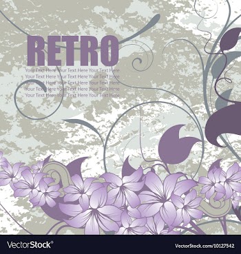 Vintage floral background vector image