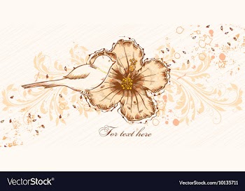 Vintage floral background vector image