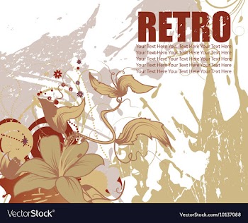 Vintage floral background vector image