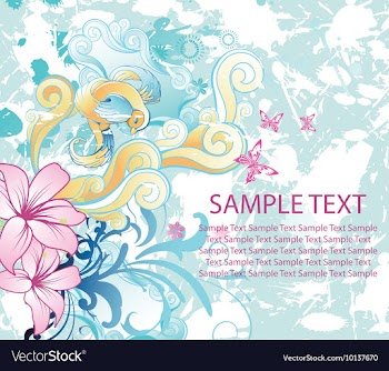 Vintage floral background vector image