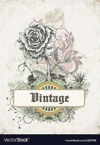 Vintage floral background vector image