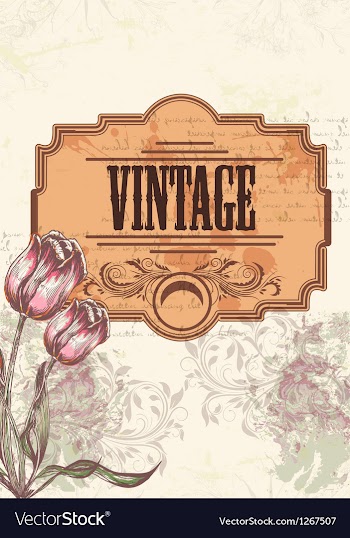 Vintage floral background vector image