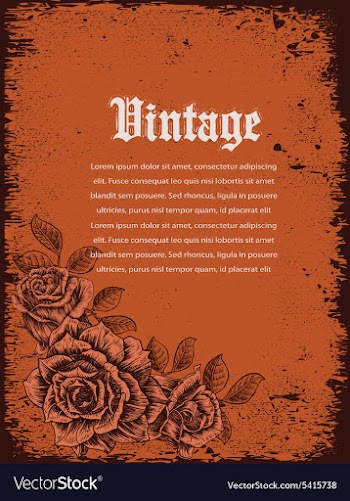 Vintage floral background vector image