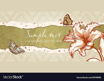 Vintage floral background vector image
