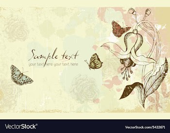 Vintage floral background vector image