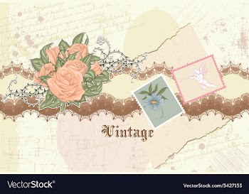 Vintage floral background vector image