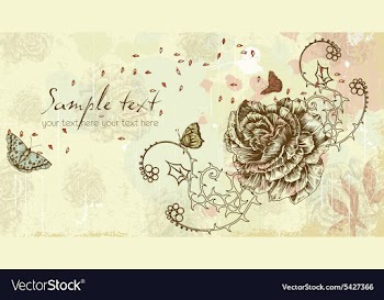 Vintage floral background vector image