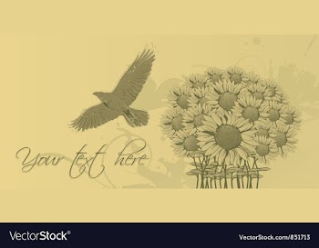 Vintage floral background vector image
