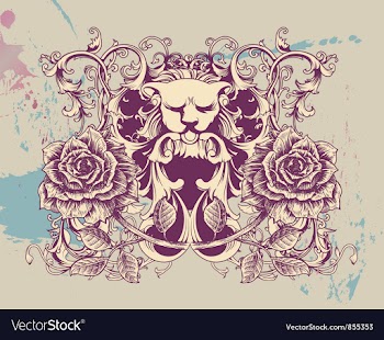 Vintage floral background vector image