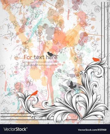 Vintage floral background vector image