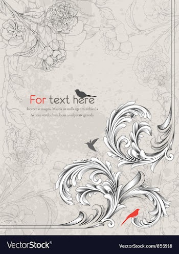 Vintage floral background vector image