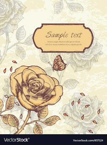 Vintage floral background vector image
