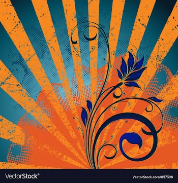 Vintage floral background vector image