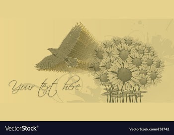 Vintage floral background vector image