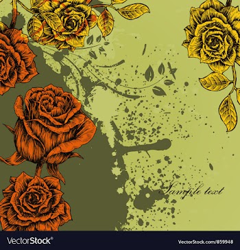Vintage floral background vector image