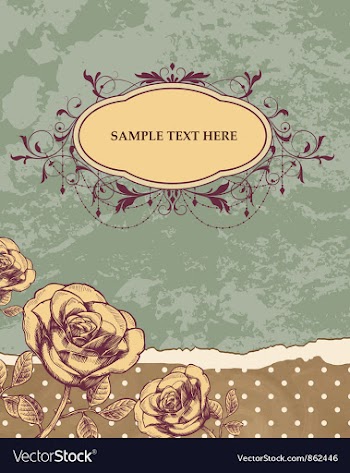 Vintage floral background vector image