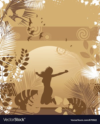 Vintage floral background vector image